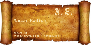 Masan Rodion névjegykártya